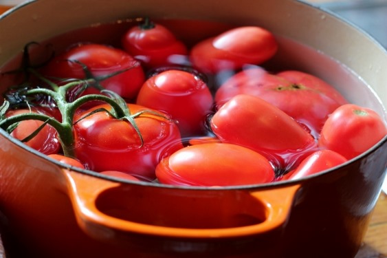 Fresh tomatoes for Smokey Bloody Marys