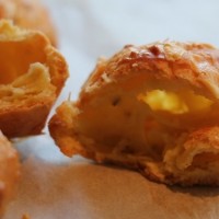 Gougères  (i.e. Really Easy and Very Sinful Little Cheese Puffs)